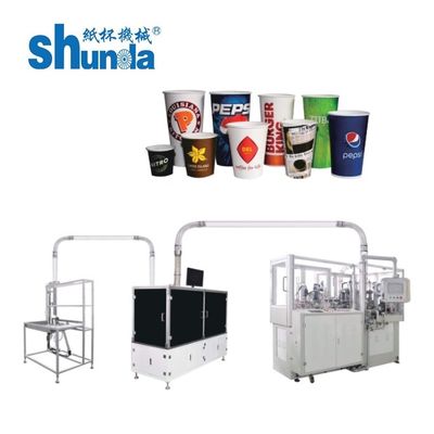 Kualitas Mesin Pembuat Gelas Kertas Otomatis Untuk Gelas/wadah Minuman Kertas 2-32 OZ pabrik