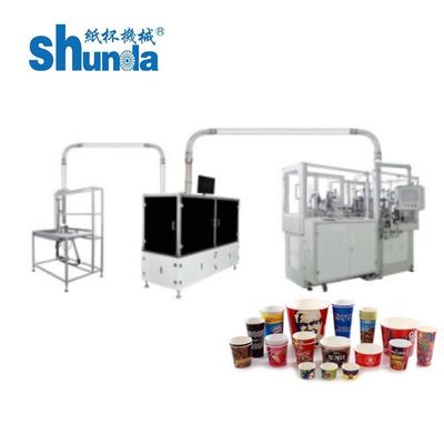 Kualitas Otomatis Kertas Piala Mesin, Cina kualitas terbaik cangkir kertas membentuk mesin 2-32oz sistem Leister ultrasonik pabrik