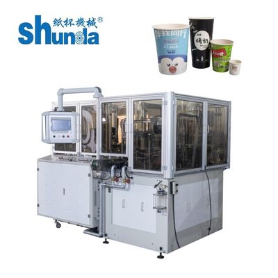 Kualitas 50hz PLC Kontrol Mesin Pembentuk Otomatis Untuk membuang kertas es krim cangkir dan tutup pabrik