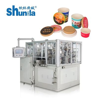 Kualitas PE / PLA Lapisan Otomatis Mesin Membentuk Piala Kertas 2-46oz Cup Line Produksi pabrik