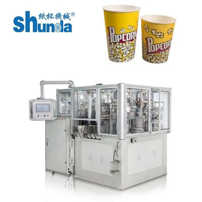 Kualitas Mesin pembuatan cangkir kertas es krim otomatis dengan kompresor udara 0.4m3/Min 0.5Mpa pabrik