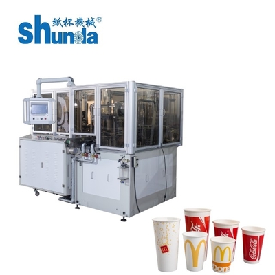 Efisiensi tinggi Single dan Double PE/PLA Coated Paper Cup Membuat Mesin 4.8KW