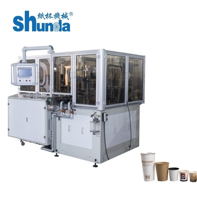 Putih Otomatis kertas Kopi Cup Membuat Mesin Single dan Double PE Coated Paper