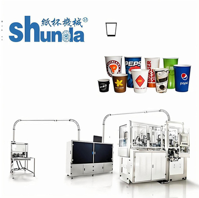 Piala Kertas lingkungan Hot Air Otomatis Forming Machine Dengan Dua turnplate
